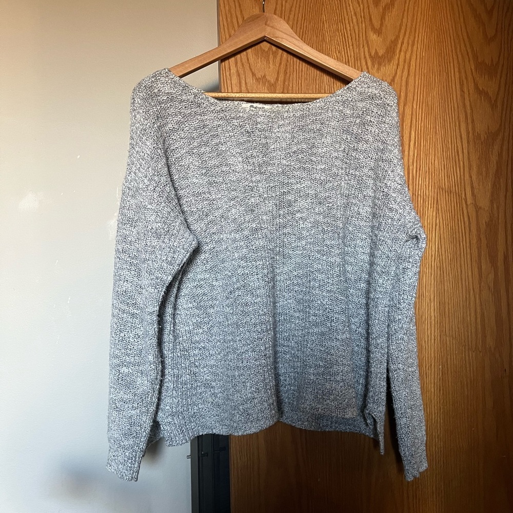 Madewell 100% cotton heathered scoop neck pull over